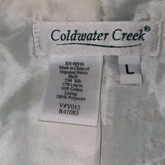 Coldwater Creek Multi-Colored Tweed Silk Scarf Blazer/Jacket - Picture 6 of 6